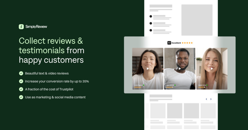 SimplyReview Landing Page