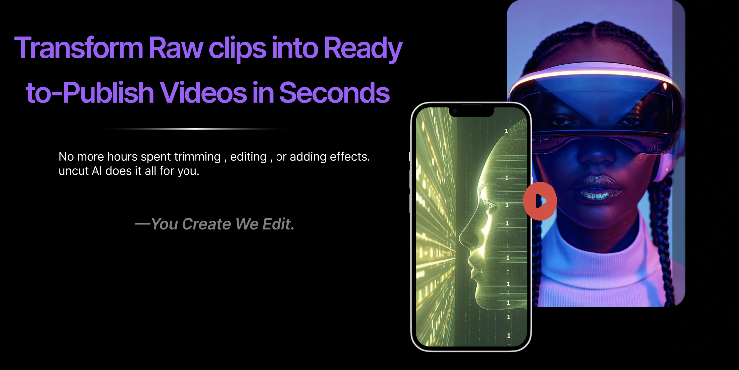 UncutAI.io Transform Raw Clips into Ready to Publish Videos