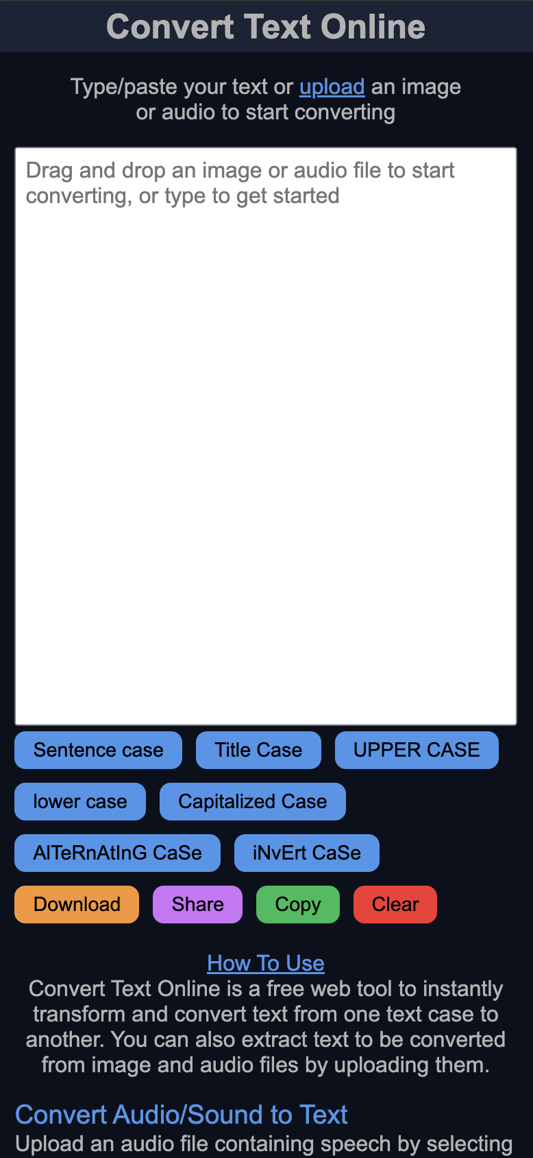 Convert Text Online 