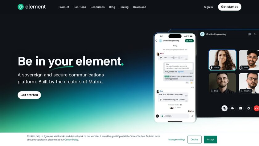 Element X Landing Page