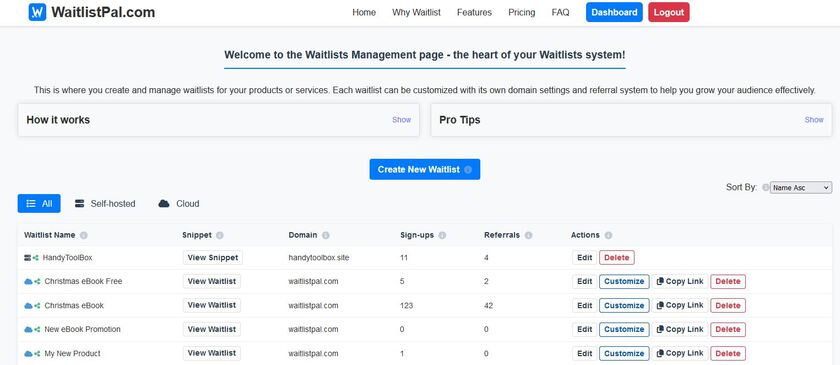 WaitlistPal Landing Page