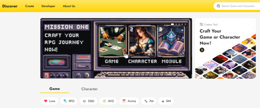 RPGGO AI Landing Page