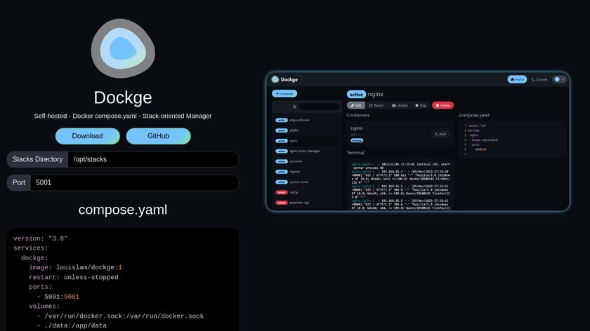 Dockge Landing Page