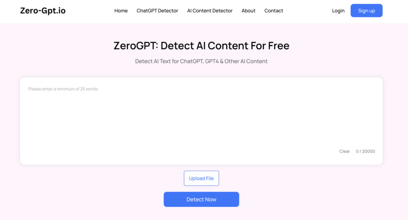 Zero-GPT.io Home Page