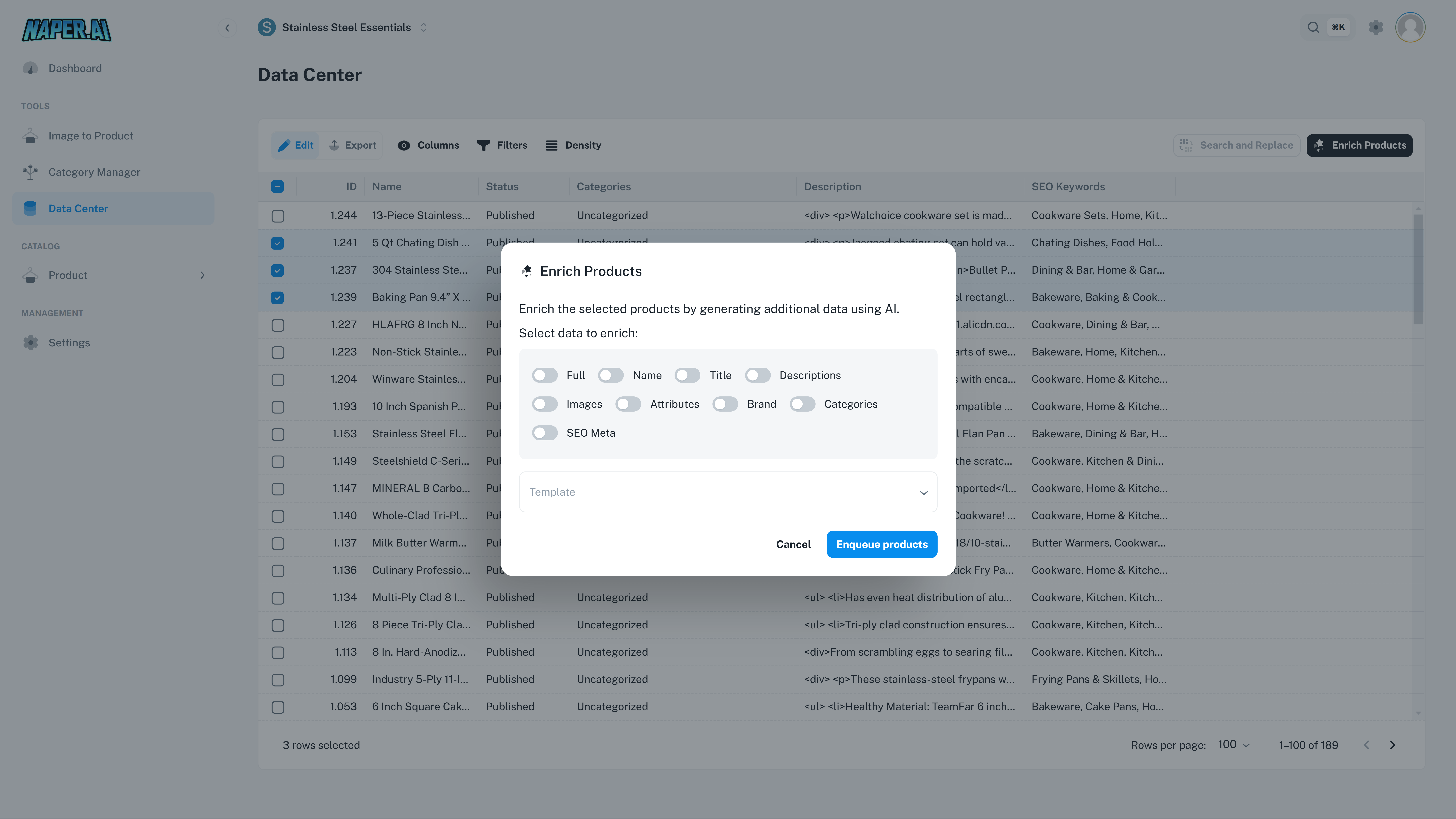 Naper AI Bulk/Massive Enrichment
