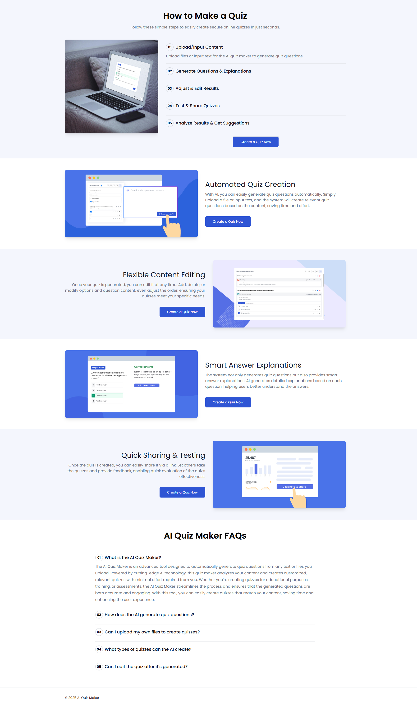 AIQuizMaker.net Create Quiz with AI Quiz Maker in Minutes