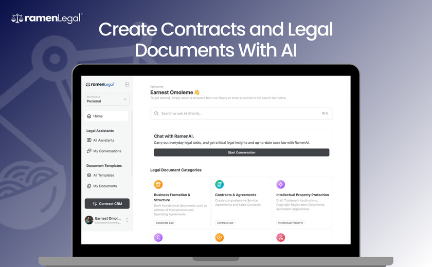 RamenLegal Landing Page RamenLegal Landing Page