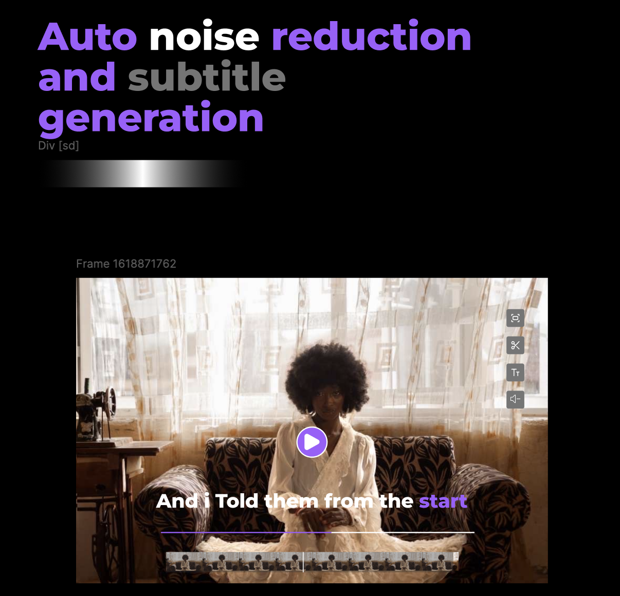UncutAI.io Auto noise reduction and subtitle generation