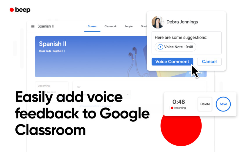 Beep Audio Landing Page
