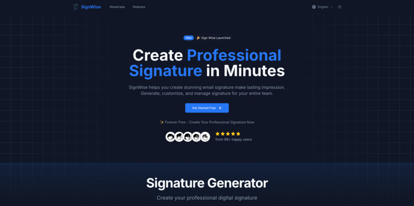 SignWise Landing Page