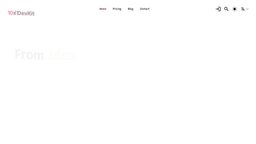 10x DevKit Landing Page