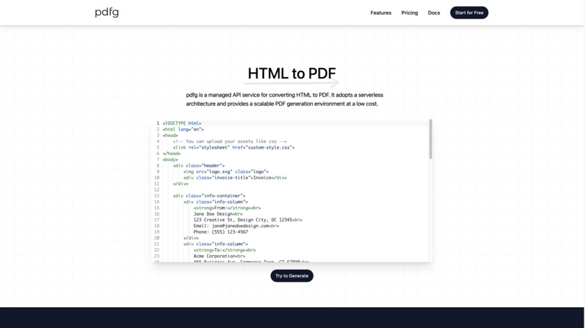 pdfg.net Landing Page