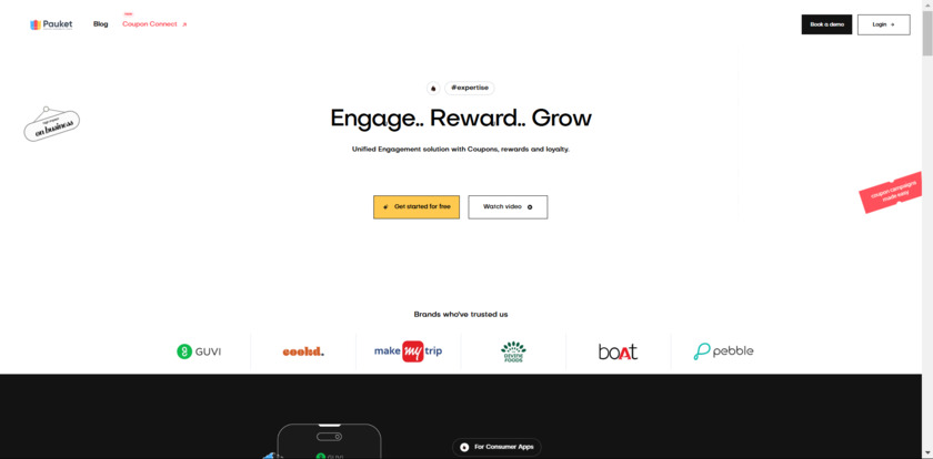 Pauket Landing Page