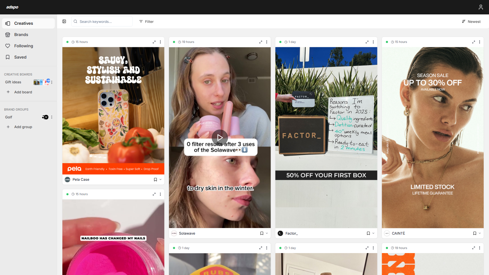 Adspo.co dashboard