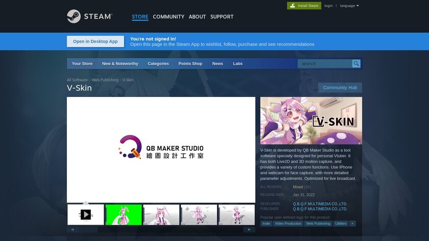 V-Skin Landing Page