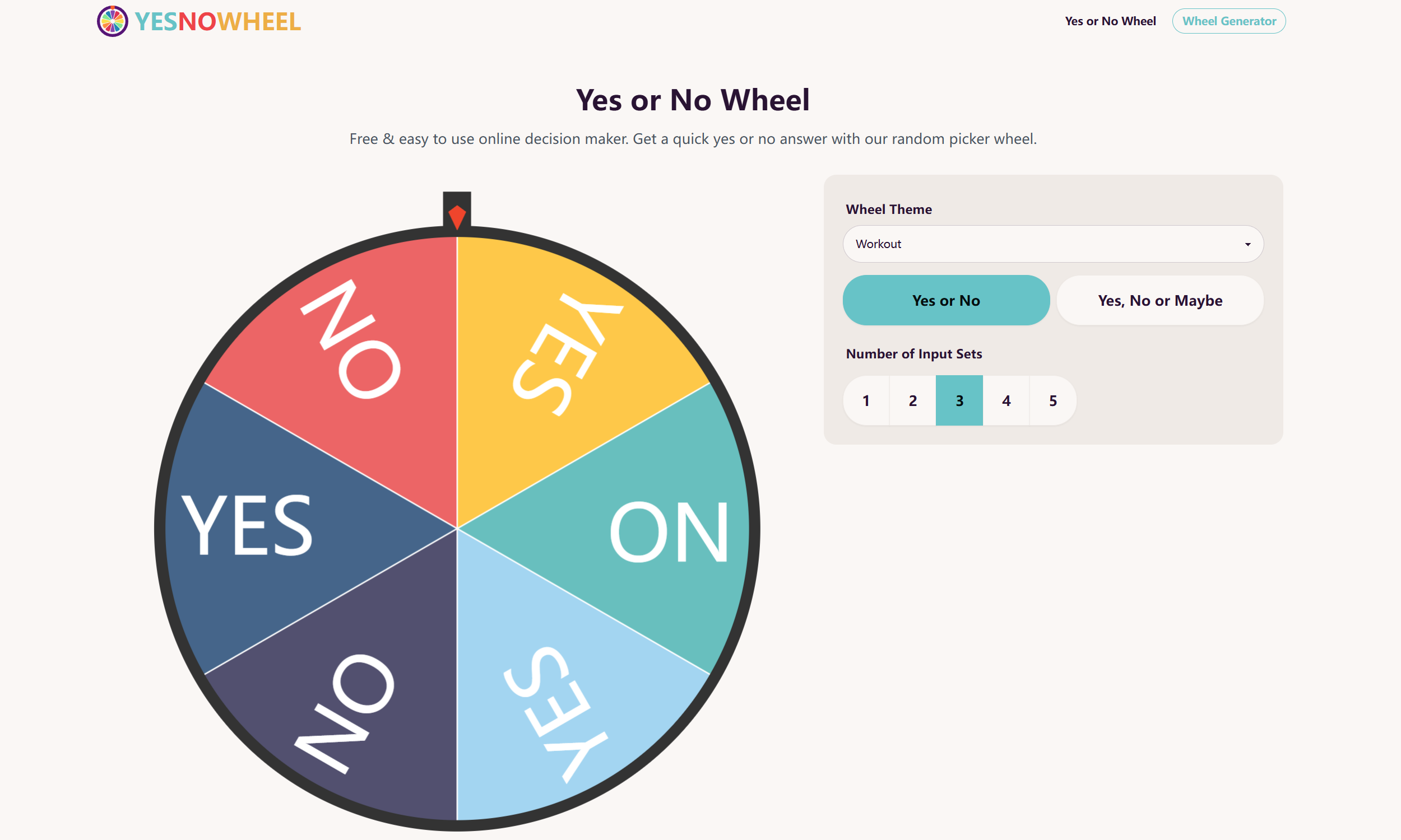 Yes or No Wheel App yes or no wheel picker