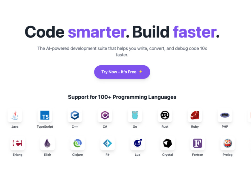 Swapcode AI Landing Page