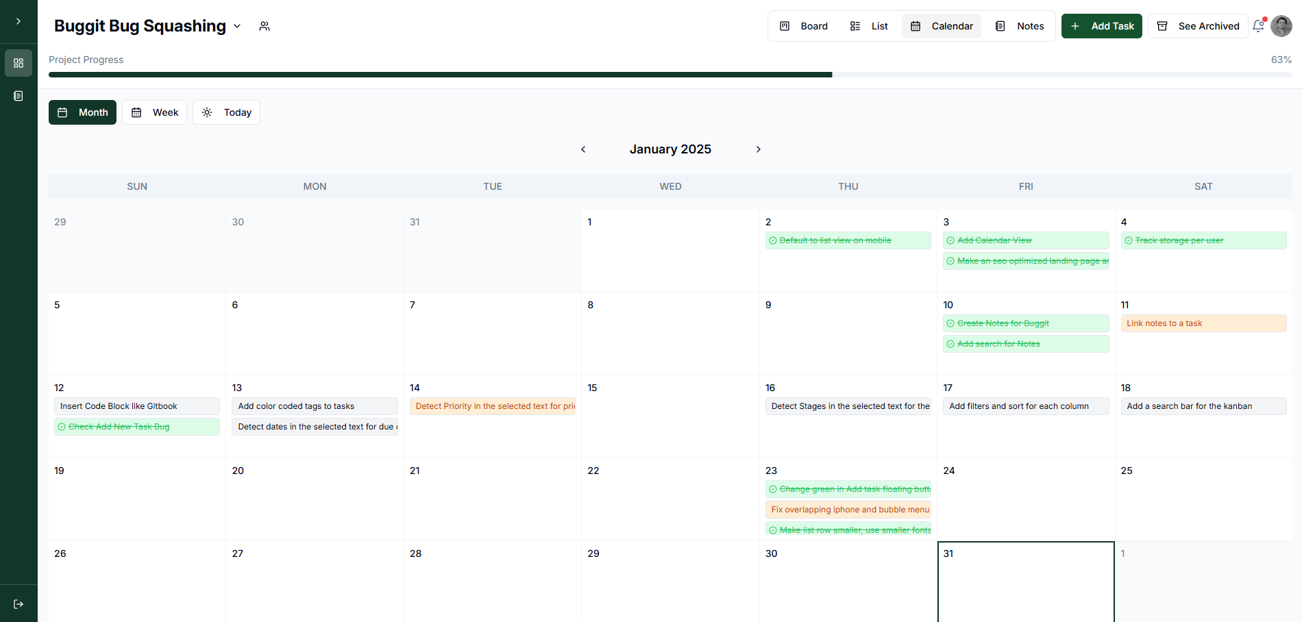 Buggit Buggit Calendar