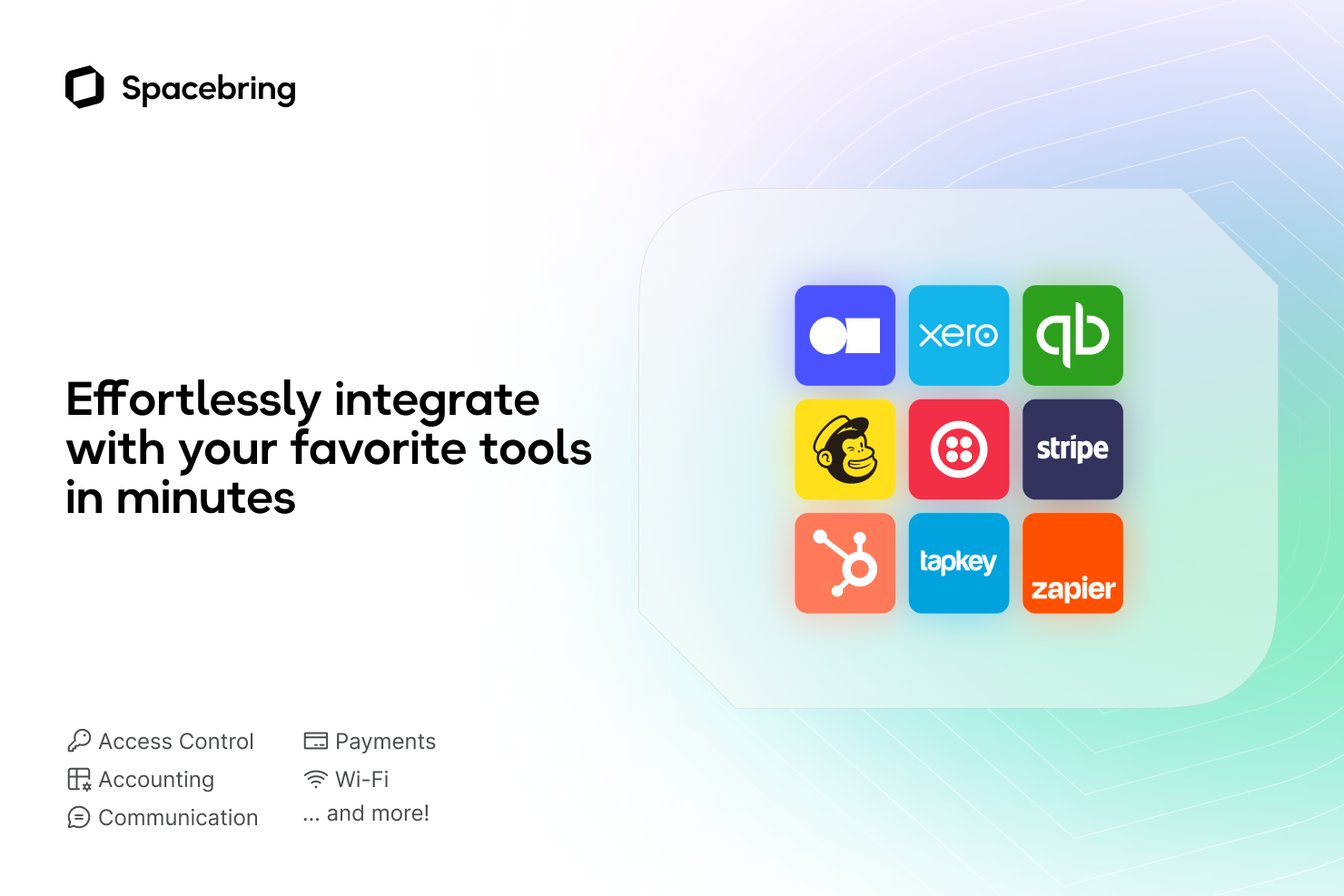 Spacebring Effortlessly integrate with your favorite tools in minutes
