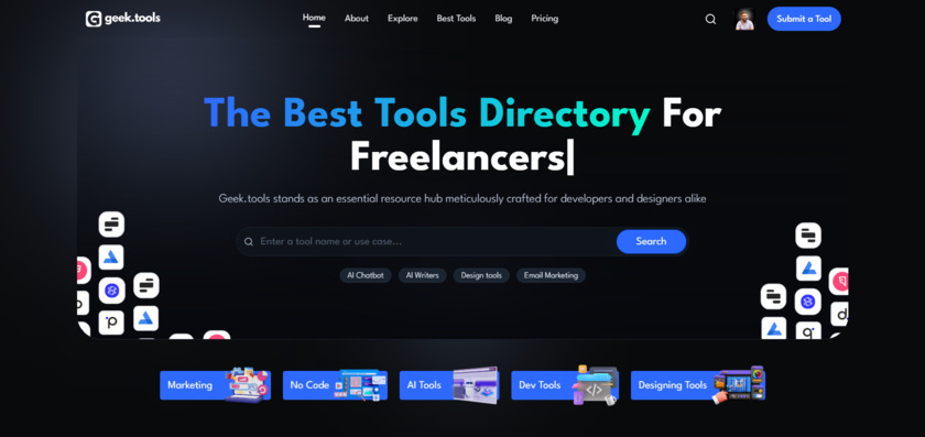 Geek Tools Homepage Geek Tools Homepage