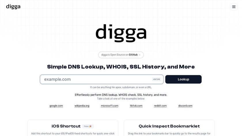 digga Landing Page