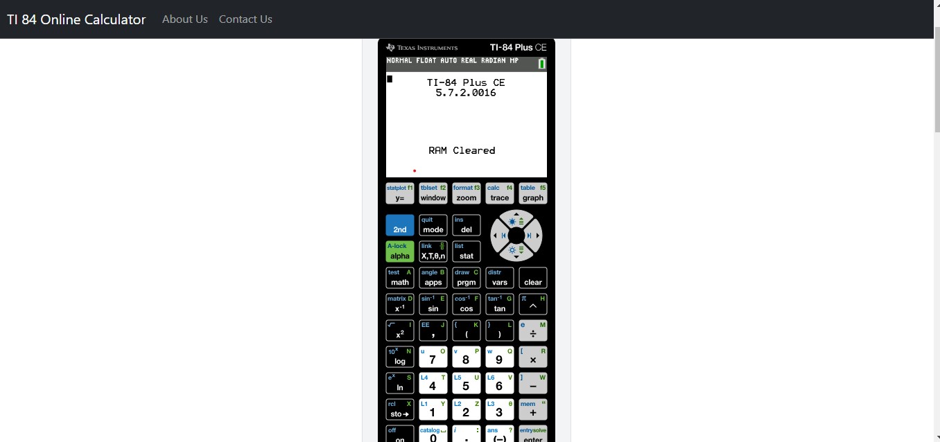 TI 84 Online Calculator 