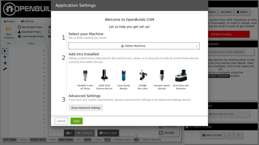 OpenBuilds CAM Landing Page