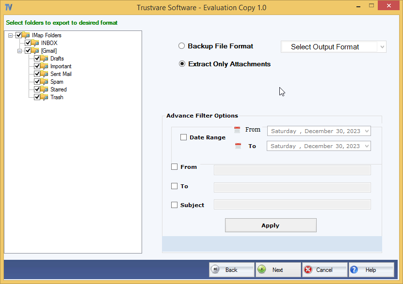 TrustVare IMAP Backup Software 