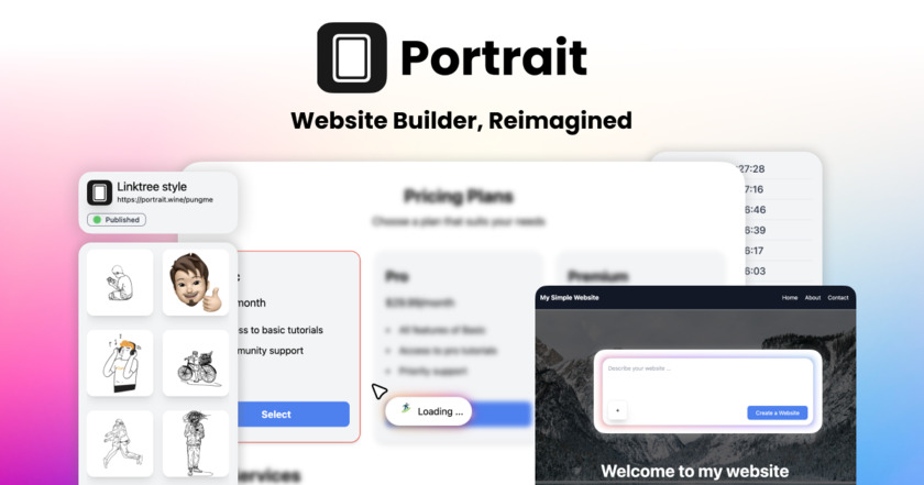 Portrait.wine Landing Page Portrait.wine Landing Page