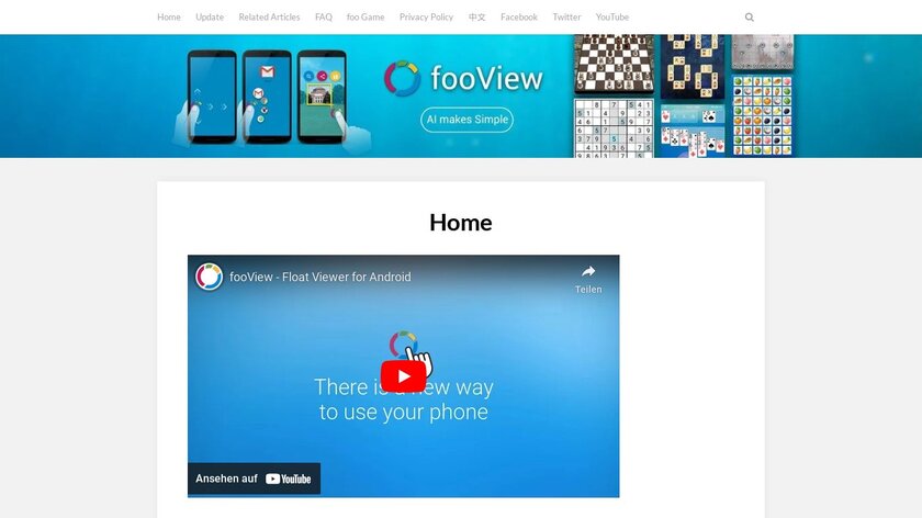 fooView Landing Page
