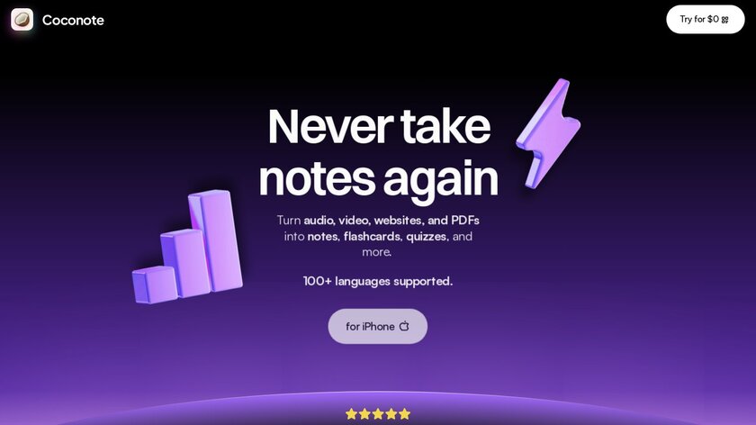 Coconote Landing Page