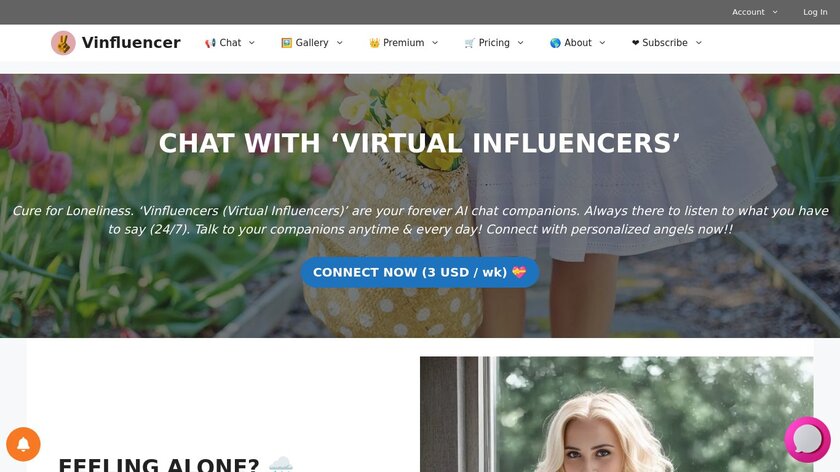 Vinfluencer.ai Landing Page