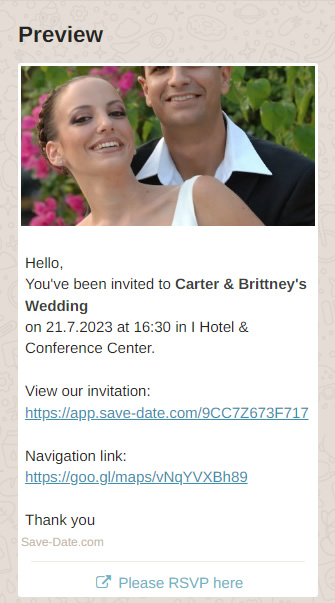 Save This Date Rsvp Website