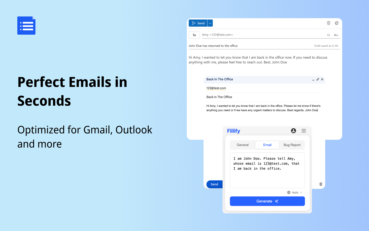 Fillify Email Mode