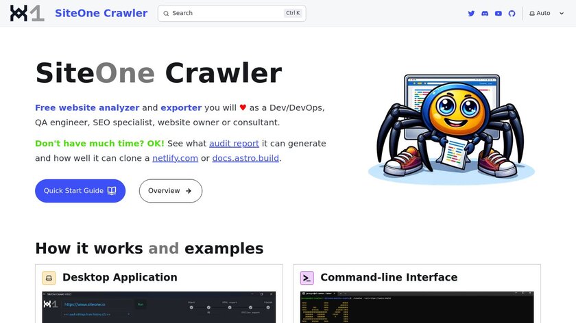 SiteOne Crawler Landing Page
