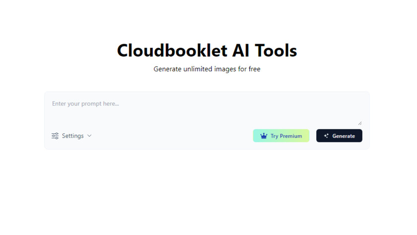 Cloudbooklet Landing Page
