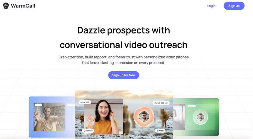 Warmcall AI conversational video pitches