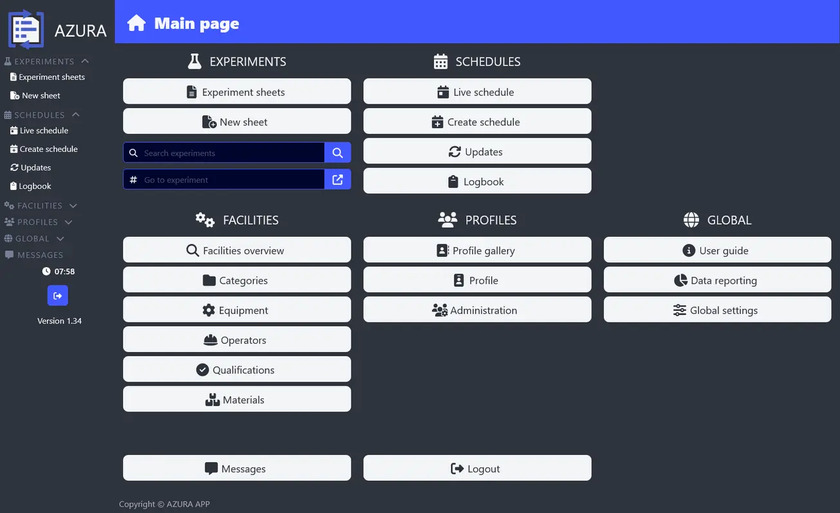 Azura  ELN Landing Page