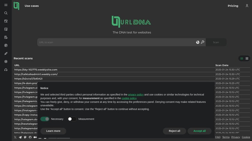 urlDNA Landing Page