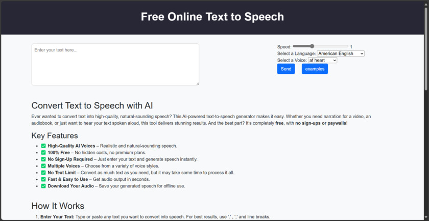 Online-TTS.4lima.de Landing Page