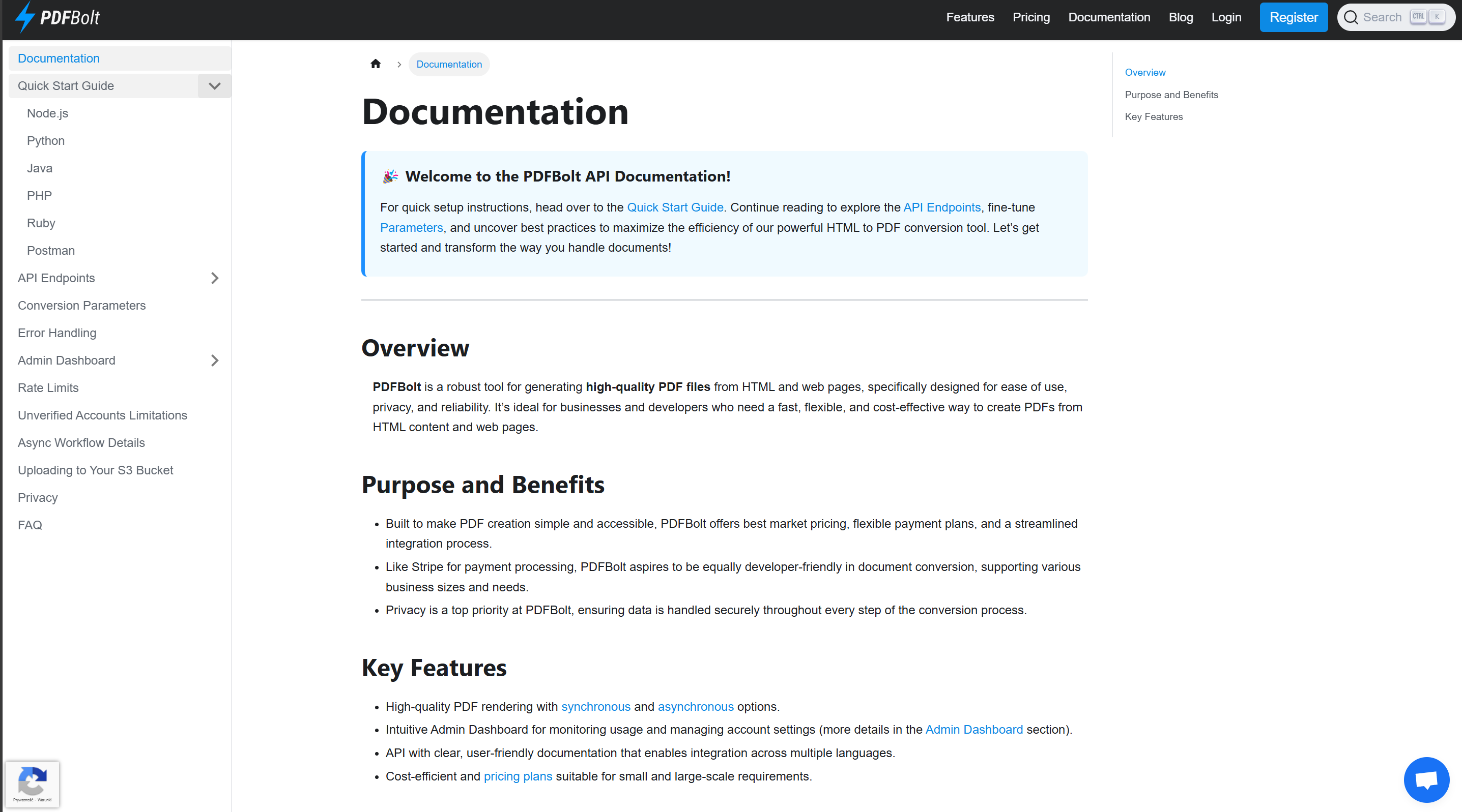 PDFBolt Comprehensive Documentation – Fast & Easy Integration