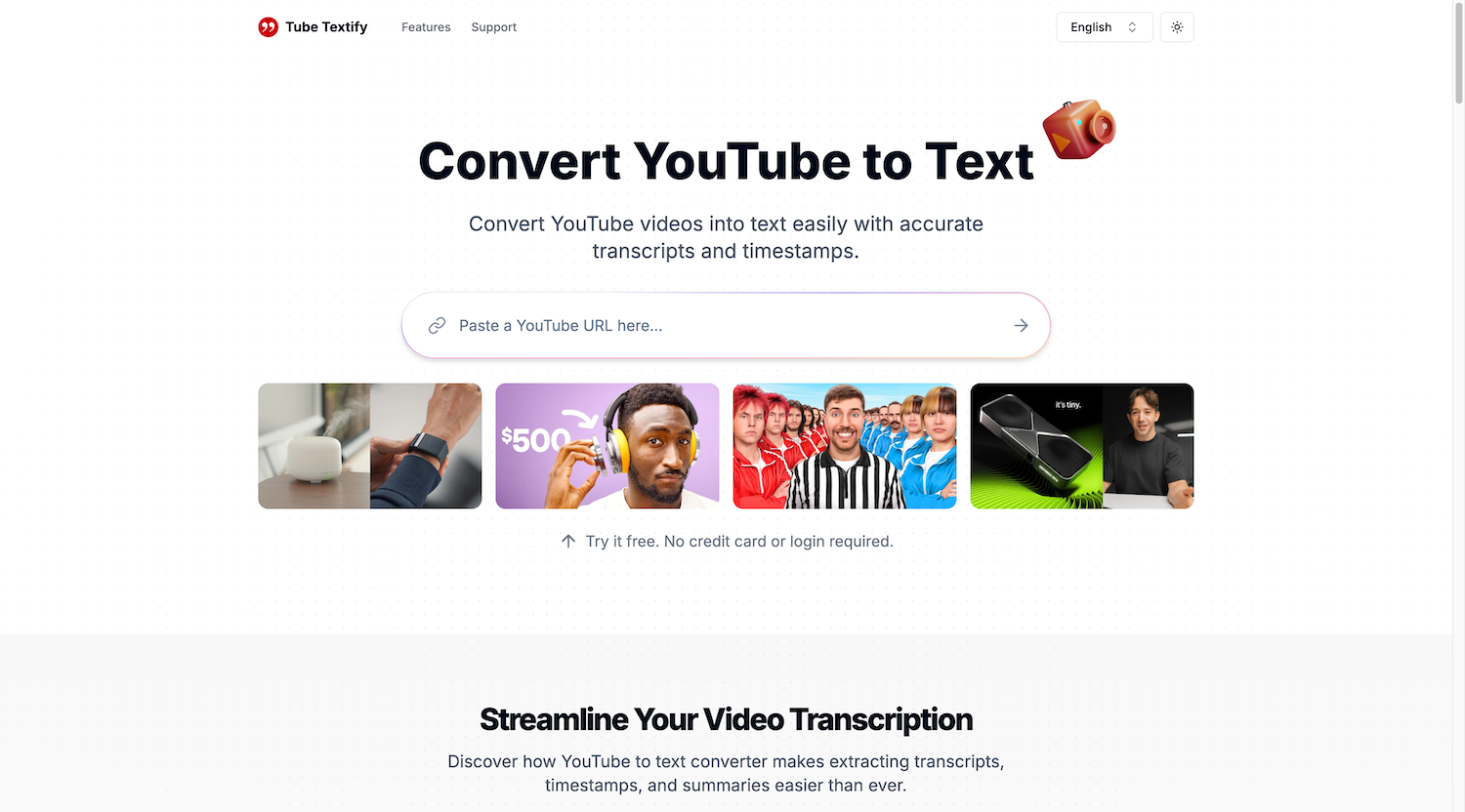 Tube Textify 