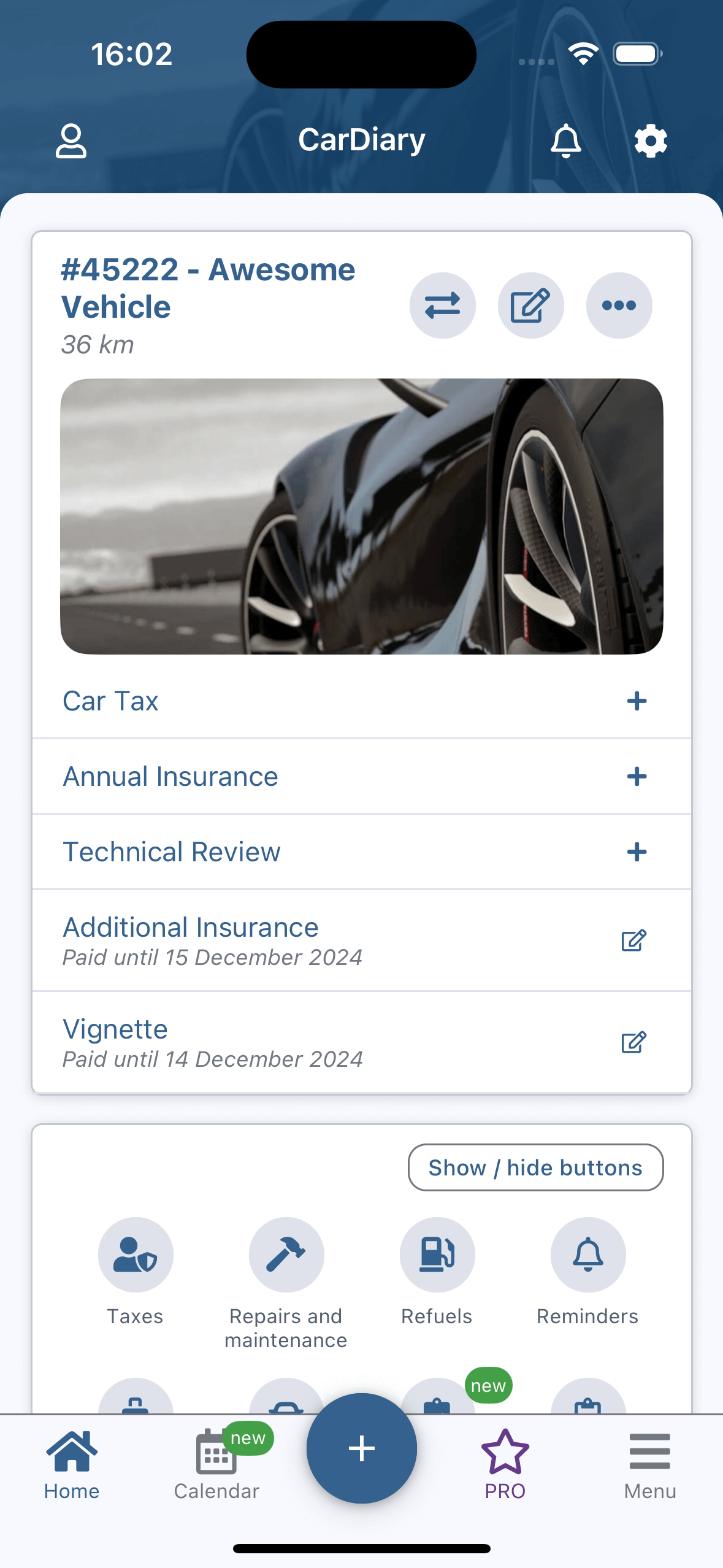 CarDiary - Cars management system 