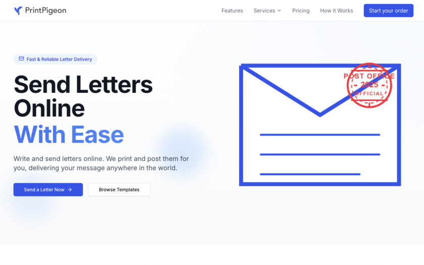 PrintPigeon Landing Page PrintPigeon Landing Page