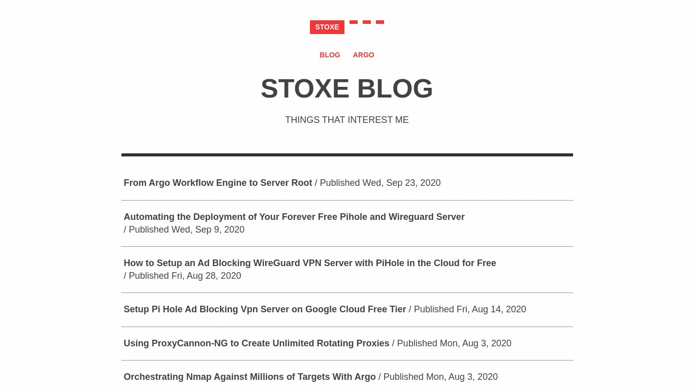 WireHole Landing page