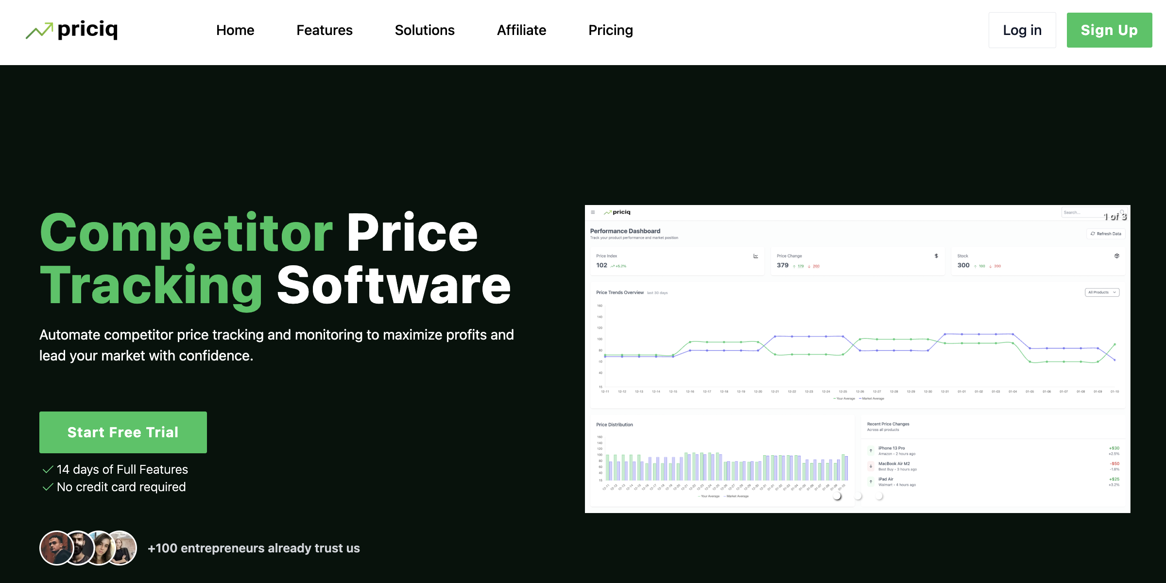 Priciq Priciq Homepage