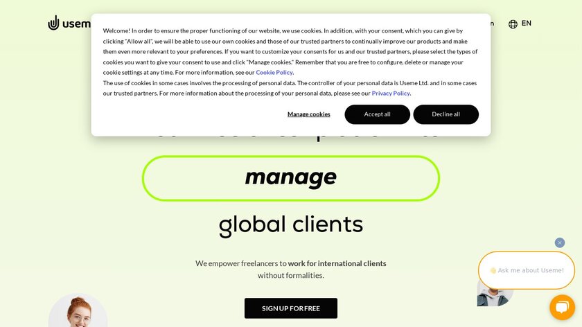 Useme.com Landing Page