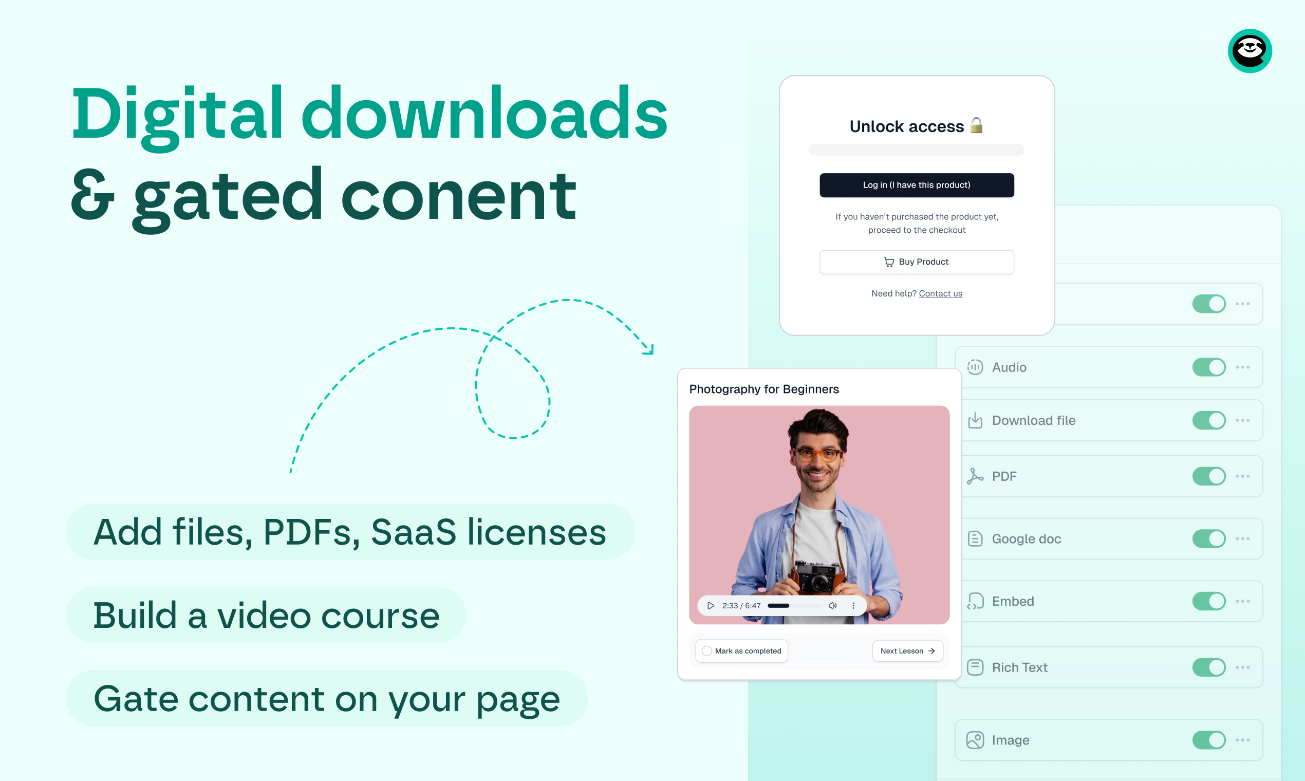 Easytools Digital downloads and gated content