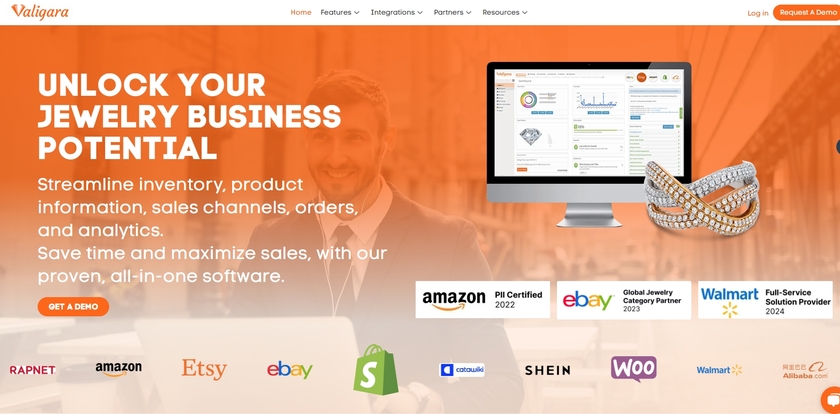 Valigara Landing Page