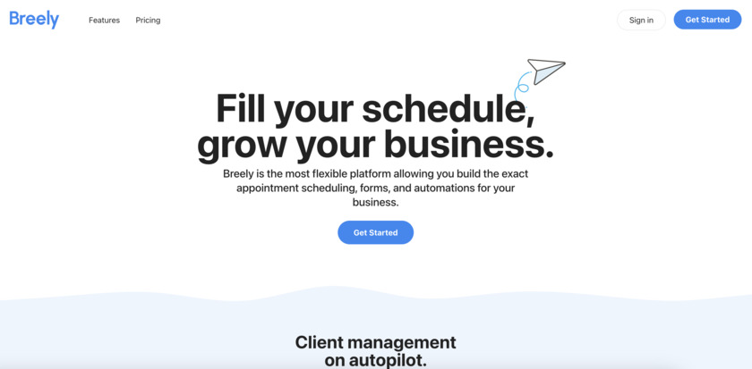 Breely Landing Page
